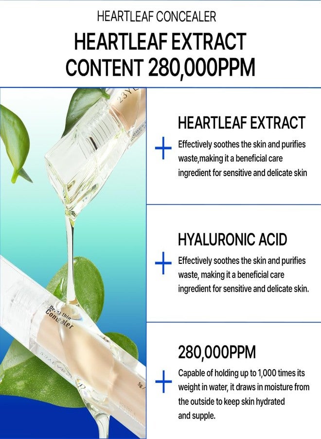 23years [23YEARSOLD Derma] Thin Concealer #1.5P (Nude Beige) - Sensitive-Skin Friendly, Lightweight & Long-Lasting with Redness-Soothing SWEETONE Formula for a Natural Finish, Easy-to-Carry 0.17 fl oz - Image 4