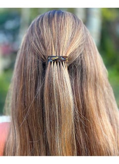 CAMILA Camila Paris CP2332/2 French Hair Side Comb Handmade Onyx, Small Twist Hair Decorative, Strong Hold Clips for Women Bun Chignon Up-Do Styling Girls Hair Accessories, Made in France  - Image 2
