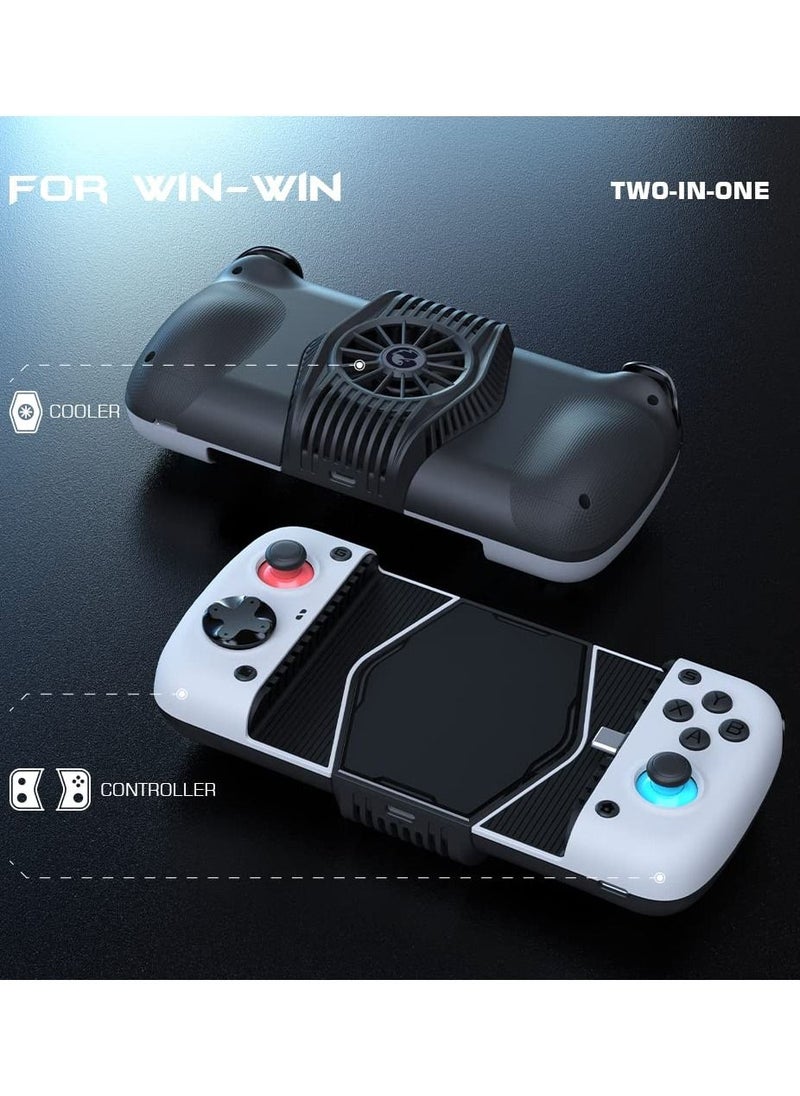 X3 Type-C Cooling Fan Android Controller with RGB Backlight, Zero Delay Mobile Controller with Magnetic&Detachable ABXY Buttons, D-Pads Support Cloudy Gaming, Stadia, Xbox Game Pass and More