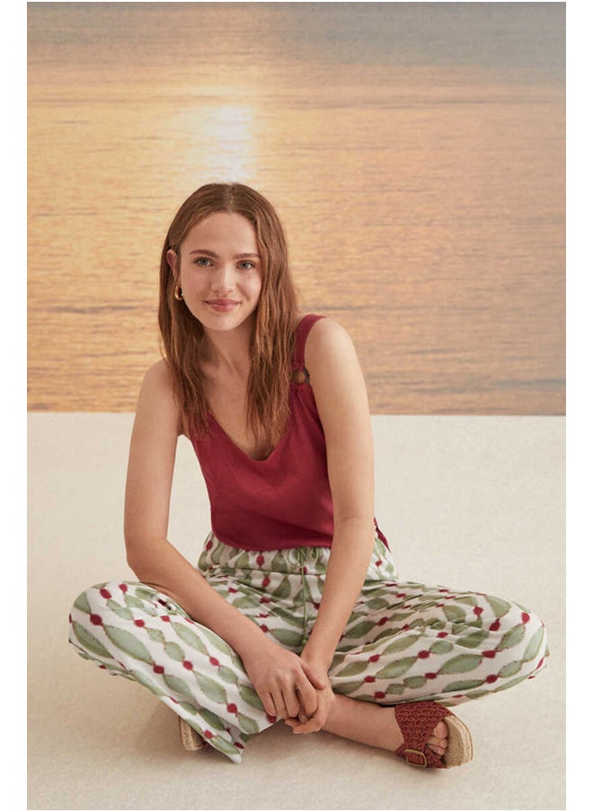 women'secret - Ethnic print long pants - Image 1