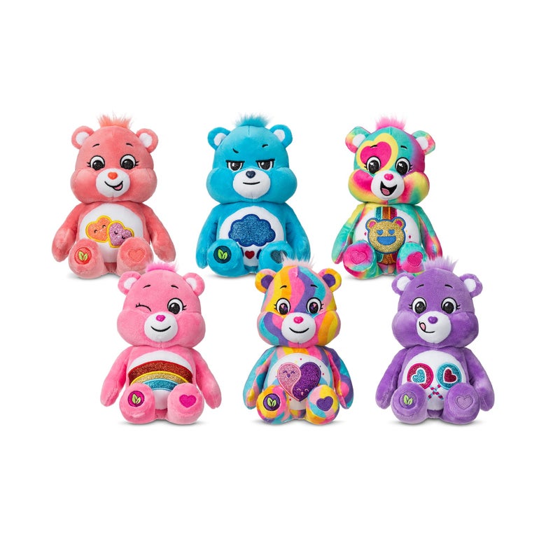Basic Fun Care Bears 9" Fun Size Glitter Plush - Togetherness Bear - Tie Dye Plushie for Ages 4+ â€“ Stuffed Animal, Soft and Cuddly â€“ Good for Girls and Boys, Collectors, Great Valentines Day Gift for Kids - Image 3