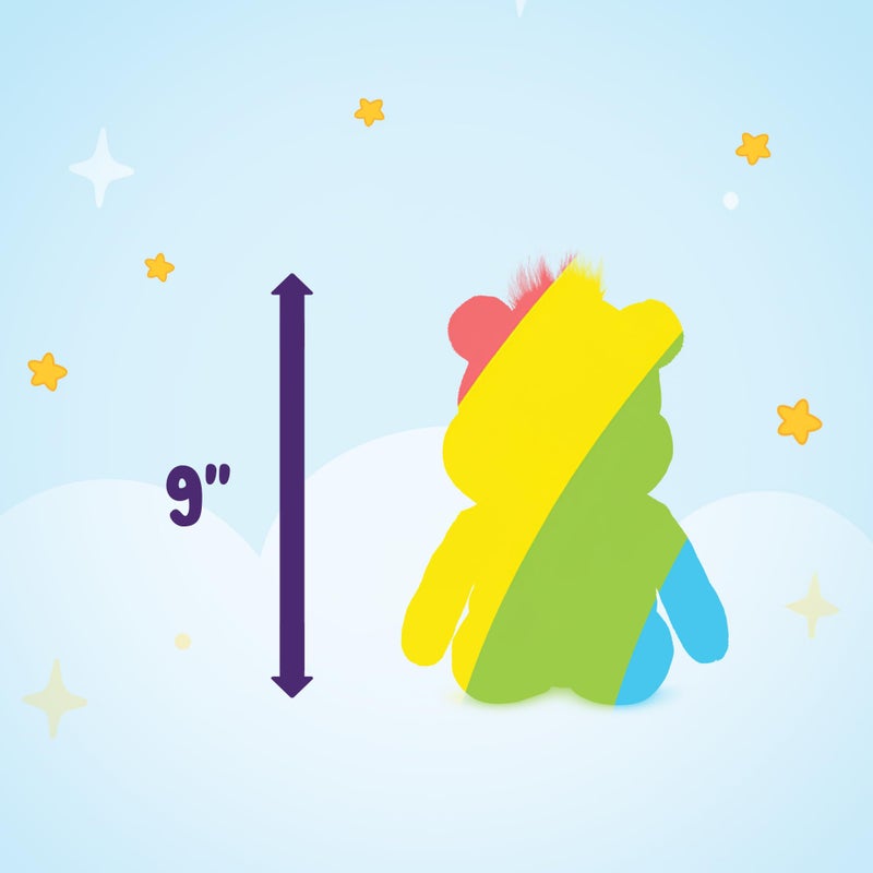 Basic Fun Care Bears 9" Fun Size Glitter Plush - Togetherness Bear - Tie Dye Plushie for Ages 4+ â€“ Stuffed Animal, Soft and Cuddly â€“ Good for Girls and Boys, Collectors, Great Valentines Day Gift for Kids - Image 4