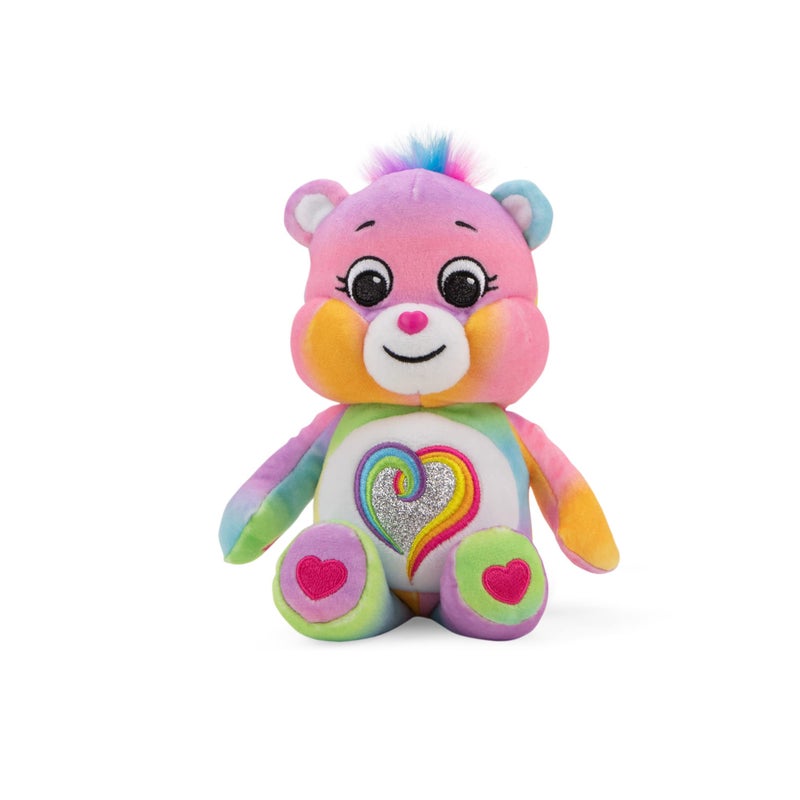 Basic Fun Care Bears 9" Fun Size Glitter Plush - Togetherness Bear - Tie Dye Plushie for Ages 4+ â€“ Stuffed Animal, Soft and Cuddly â€“ Good for Girls and Boys, Collectors, Great Valentines Day Gift for Kids - Image 1