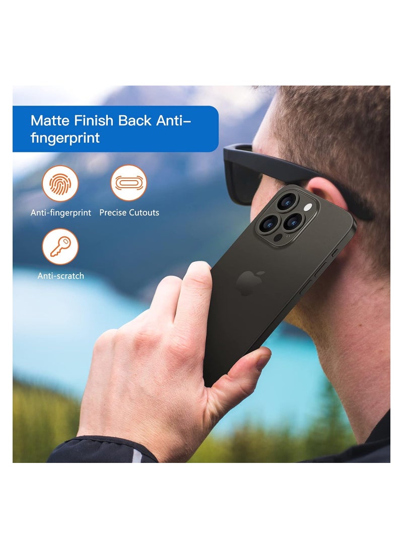 Compatible with iPhone 15 Pro Slim Case, Paper-Thin Matte Finish Skin Back Case [Anti-Fingerprints& Non-Yellowing] Ultra Protective Cover with Camera Protection - Image 5