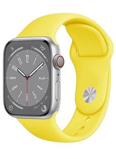 Silicone Sport Strap Replacement Bands For All Apple Watch Series 41mm 40mm 38mm -Yellow