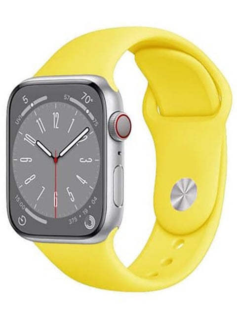 Silicone Sport Strap Replacement Bands For All Apple Watch Series 41mm 40mm 38mm -Yellow