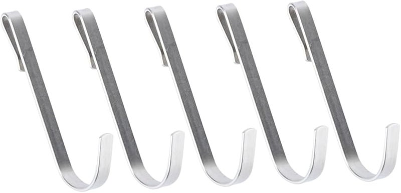 Cabilock 5Pcs Wall Mounted Kitchen Storage Shelf Knife Cutting Board Holder 6X2 5X1CM Silver J Hooks Space Saving Organizer - Image 2