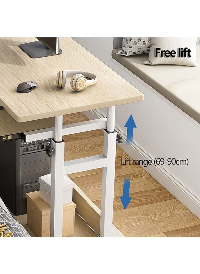 Generic - Laptop Table Laptop Desk Computer Mobile Workstations Height Adjustable with Keyboard Tray, Bottom Storage Rack and Wrist Mouse Pad 45x80cm Large Desk - Image 1