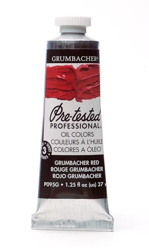 Grumbacher PreTested Oil Paint 37ml125 Ounce Grumbacher Red Naphthol P095G - Image 1