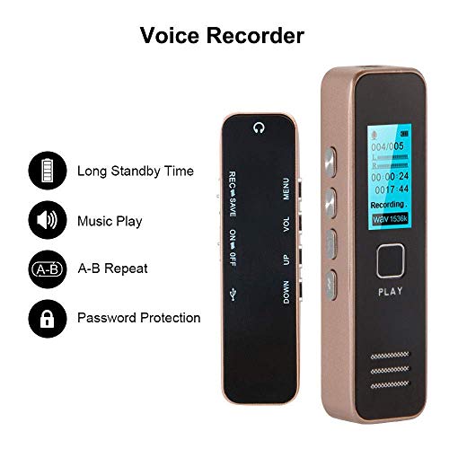 MatLogix Digital Voice Recorder MP3 Player LCD Screen Audio Recording Rechargeable - Image 5