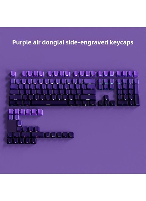 PBT Keycaps Translucent Gradient Original Profile Ziqi Donglai Side Engraved Light Transmission Small Complete Set (All Matching Key Numbers Compatible)