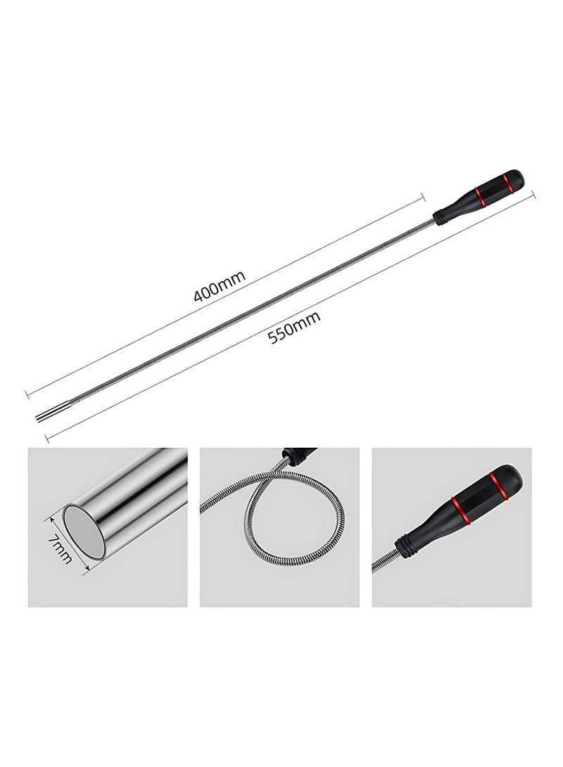 AROAQ Telescoping Magnetic Pickup Tools, Extendable Grabber Mechanic Tools, Mini Portable Telescopic Magnetic Magnet Pen For Picking Up Nut Bolt Extendable Pickup Rod Stick, ( Black 1 LB Flexible ) - Image 1