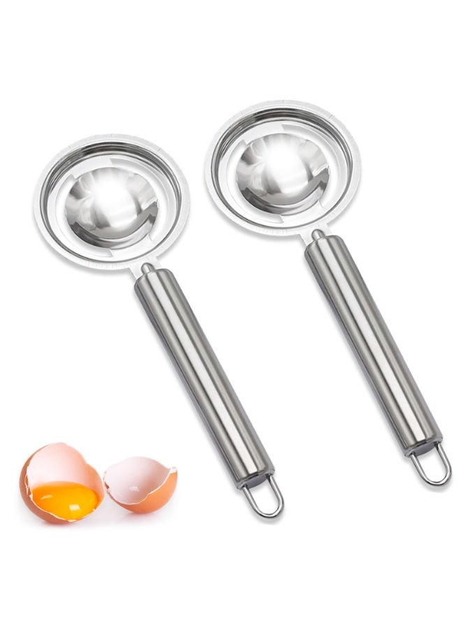 SUNSAR Stainless Steel Egg Separator, 2-Pack, Kitchen Tool for Baking and Cooking - Image 1