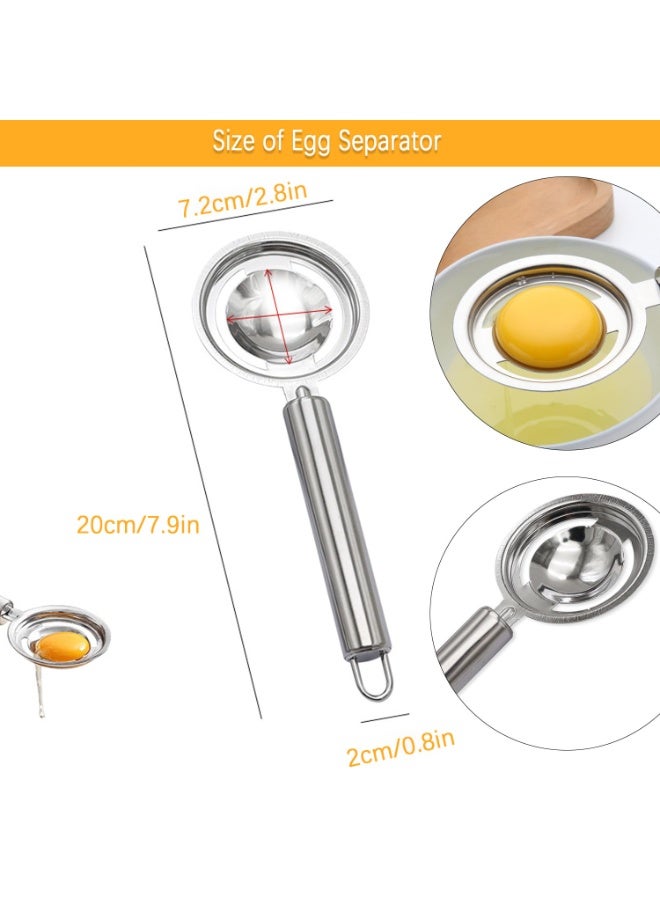 SUNSAR Stainless Steel Egg Separator, 2-Pack, Kitchen Tool for Baking and Cooking - Image 2