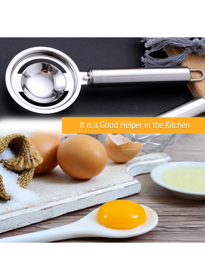SUNSAR Stainless Steel Egg Separator, 2-Pack, Kitchen Tool for Baking and Cooking - Image 5