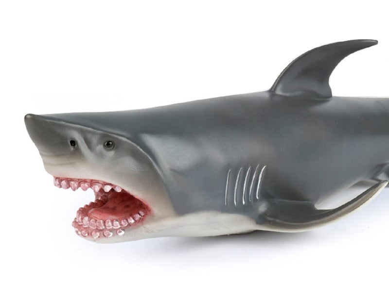 SmilerSmile Simulated Ocean Big Animal, One pc 15Inch Soft Filled Rubber Sea Educational Toys (Great White Shark) - Image 3
