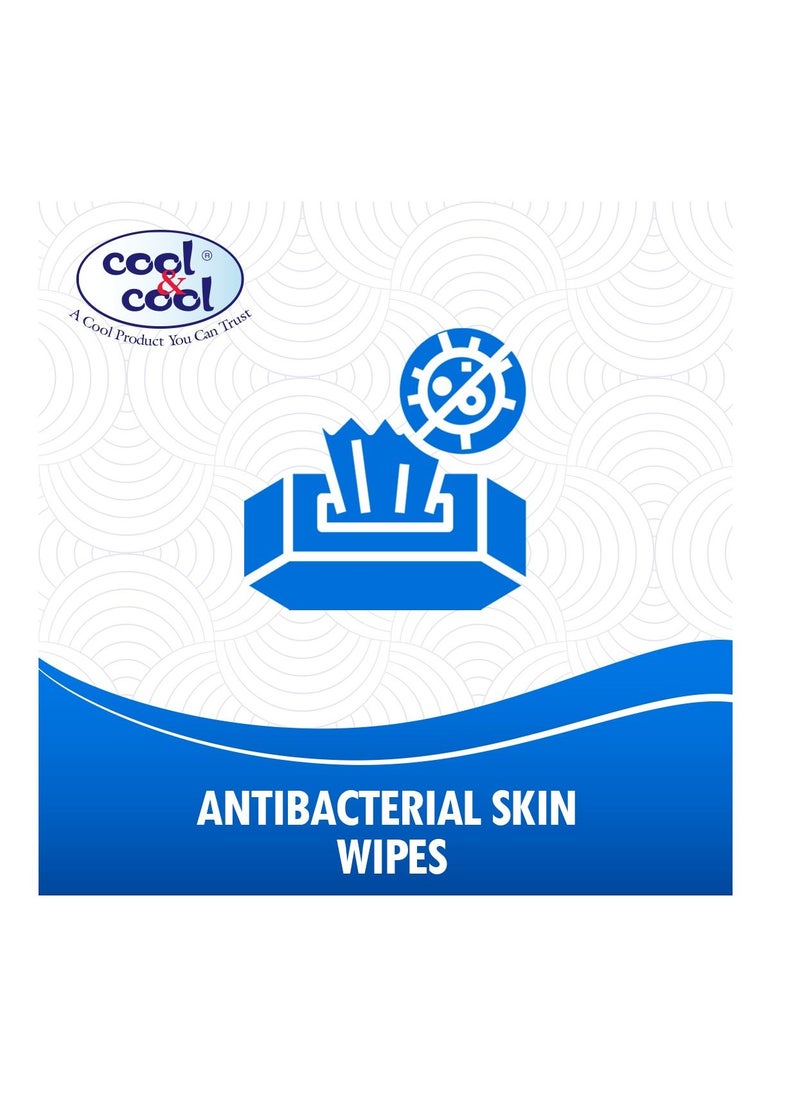Cool & Cool - Cool & Cool Travelling Wipes - 30's Pack of 3- Convenient for Travel,Antibacterial Skin Wipes with Vitamin E,Aloe Vera Gel & Herb Extract, Soft & Gentle - Image 1
