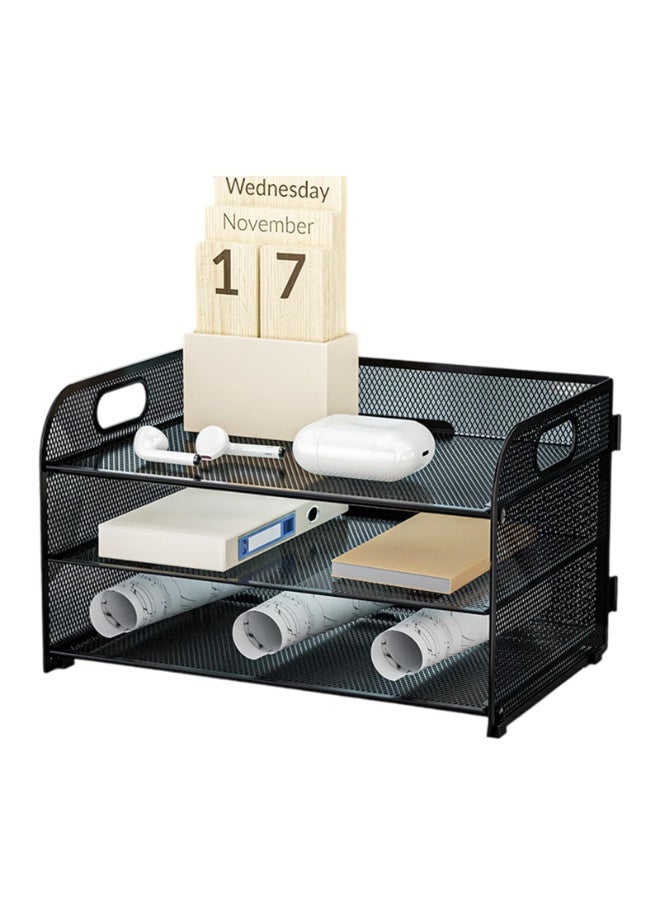 كي واي دي 3 أدراج درج خطابات منظم الورق مع منظم ملفات المكتب المشبك للمناولة، منظم ملفات فرز الورق للمكتب أو المنزل أو المدرسة - Image 4