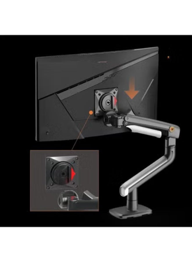 NB NORTH BAYOU Large Monitor Arm - Heavy Duty Adjustable Mount for Flat & Curved Screens 24''-49'' | Supports 2-18kg | Ergonomic Display Arm for Gaming & Office - Image 2