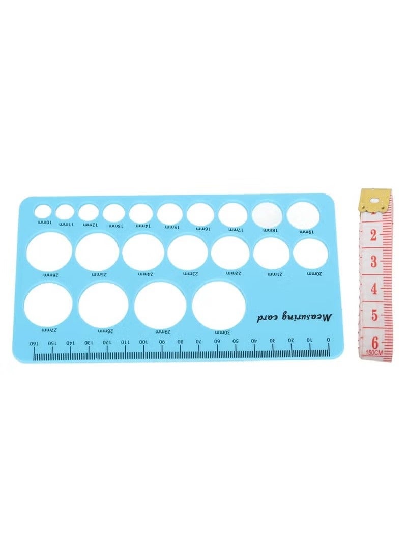 Breast Flange Measuring Tool 1.5m Soft Tape Prevent Sucking Pain Nipple Flange Ruler Skin-friendly Foldable for Breastfeeding Moms (Blue)  - Image 4