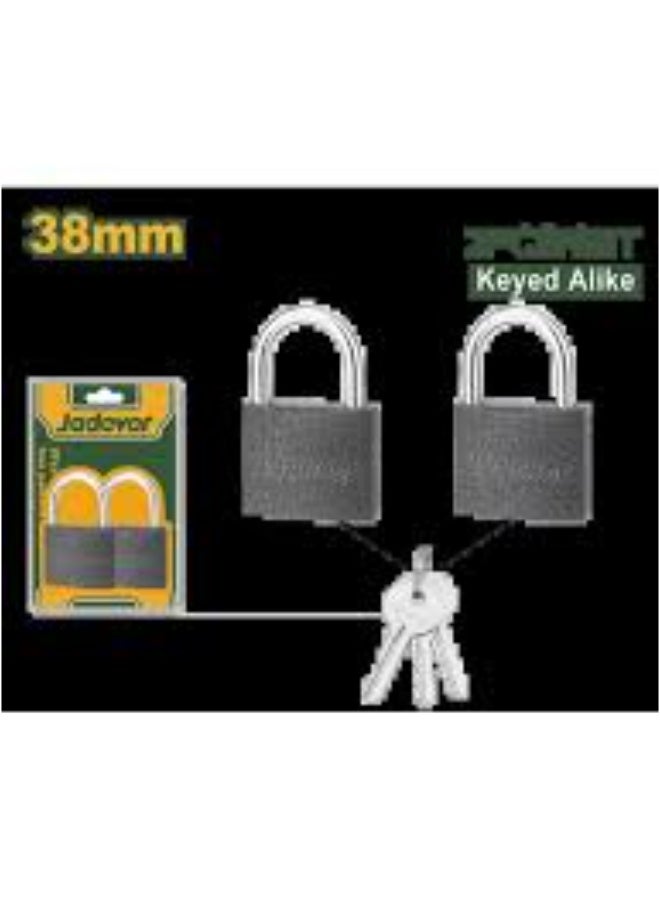 jadever2Pcs keyalike Iron
padlock set JDPD5442 - Image 1