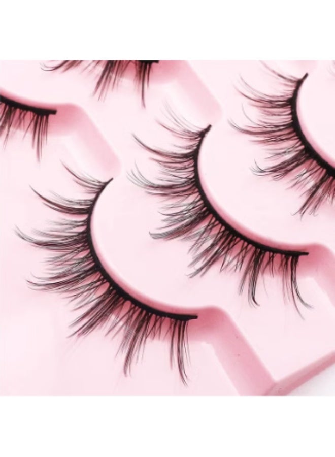 Generic Manga EyeLashes 10 Pairs Natural Look Fluffy False Eyelashes That Look Like Individual Cluster Lashes Soft Wispy Eyelashes, Reusable  - Image 4