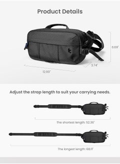 Tomtoc Wander-T26 5.5L Sling Bag, Heavy Duty Crossbody Bag for Men/Women, Water-resistant Tactical Carry Chest Daypack Travel Shoulder Pack for Nintendo Switch 2, Steam Deck OLED, ASUS ROG Ally X, iPad mini  - Image 4