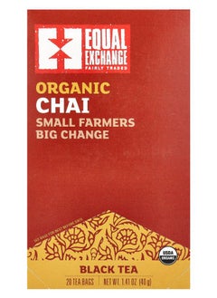 Equal Exchange Organic Chai Black Tea 20 Tea Bags 1.41 oz (40 g) 