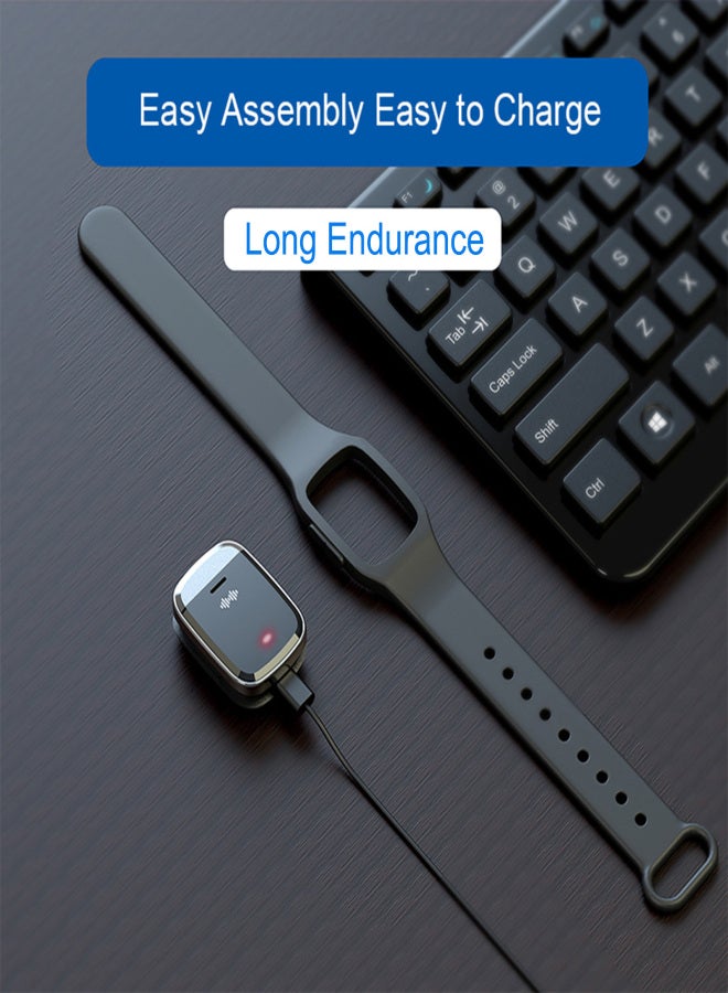 Ultrasonic Mosquito Repellent Watch LED Clock & Thermometer ℃/℉ Switchable Skin-friendly Black - Image 4