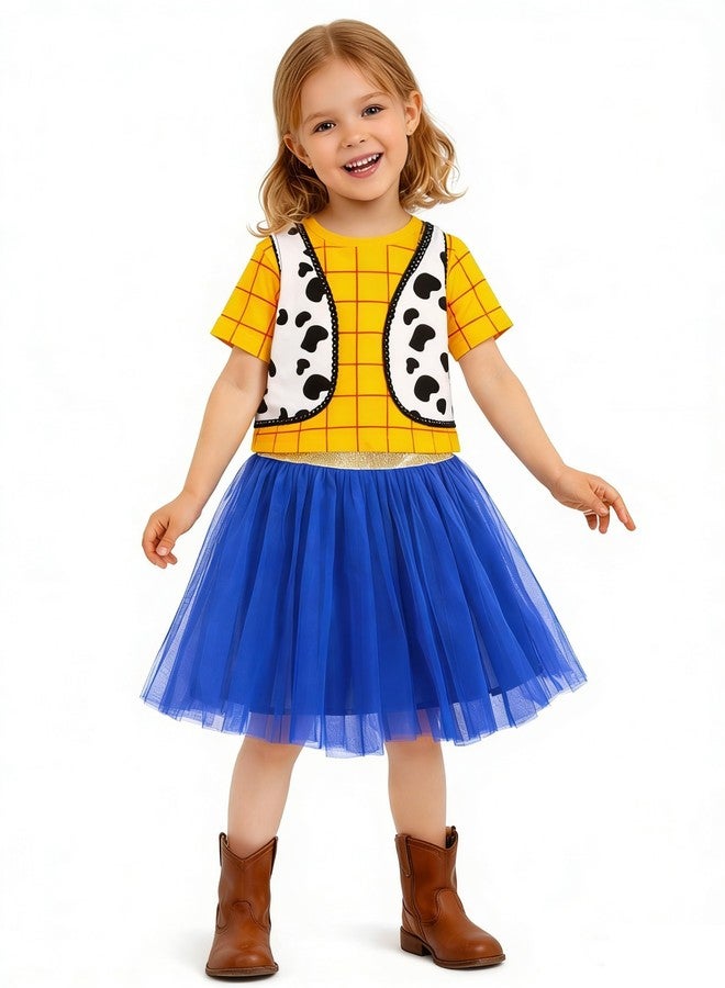 CQDY Western kids Cowgirl Cowboy Costume Halloween Party Cosplay Dress Up - Image 1