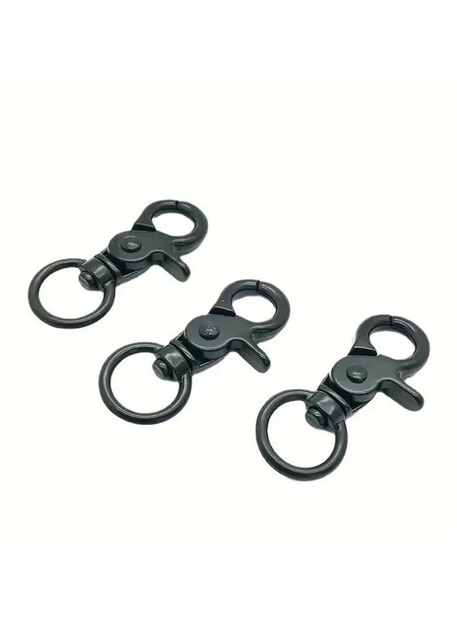 10Pcs Black Trigger Snap Hooks 360 Degree Swivel Heavy Duty Metal Spring Buckle - Image 4