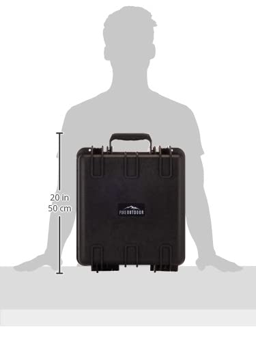 Monoprice Weatherproof / Shockproof Hard Case - Black IP67 level dust and water protection up to 1 meter depth with Customizable Foam, Black, 8.5" x 7.1" x 4" - Image 3