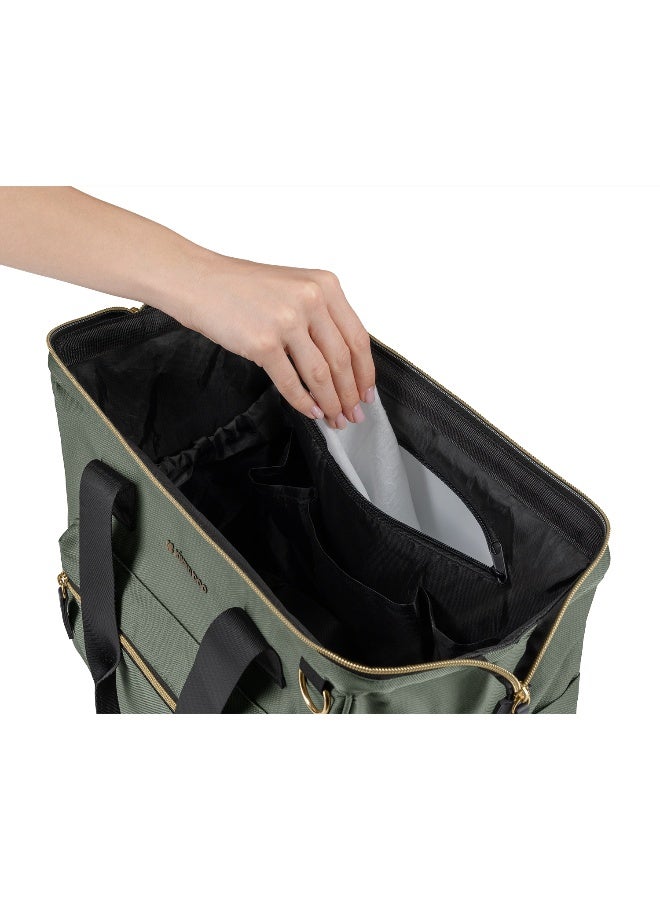 KIKKABOO حقيبة ماما ماكسي باللون الأخضر العسكري 2025 - Image 5