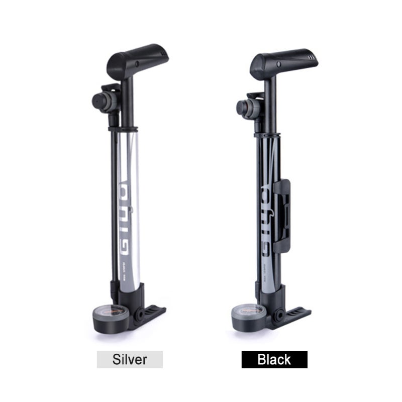Giyo Mini Bike Pump 120 PSI with Presta and Schrader Valve Compatible - Durable Aluminum Alloy Body Foldable Handle for Road Mountain Bike - Image 2