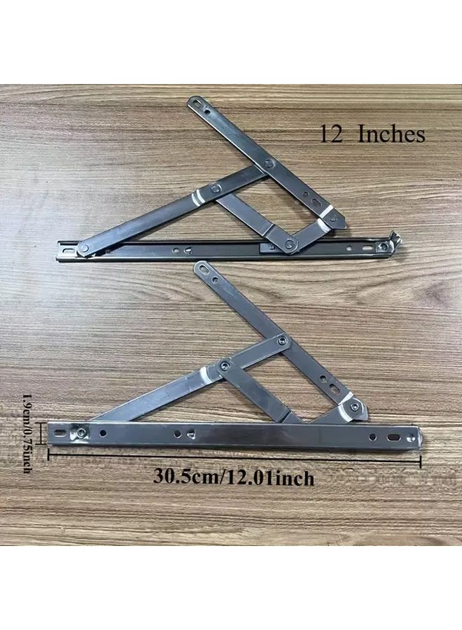 2Pcs 12 Inches Aluminum Alloy Window Hinge Bracket For Sturdy Curtain Wall Installation - Image 5