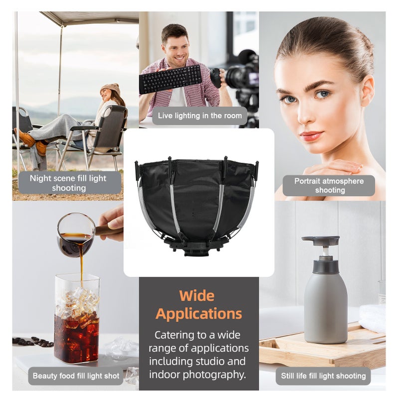 YONGNUO mini-D30 30cm/ 11.8in Mini Octagonal Softbox with Removeable Diffuser Cloth Honeycomb Grid Storage Bag Compatible with YONGNUO YN150S/ YN150/ YN150Li LED Video Light - Image 4