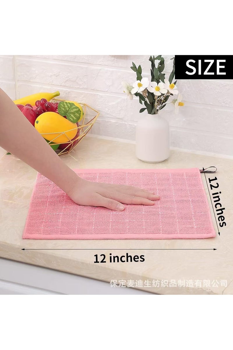 Gloves, Cotton Dishcloths, Stainless Steel Cloth, Grill Brush, Silicone Scraper, Bamboo Fork & Food Clips for Easy Cooking & Cleaning | 7-in-1 Premium Kitchen Cleaning & Grilling Set for Homes - Image 3