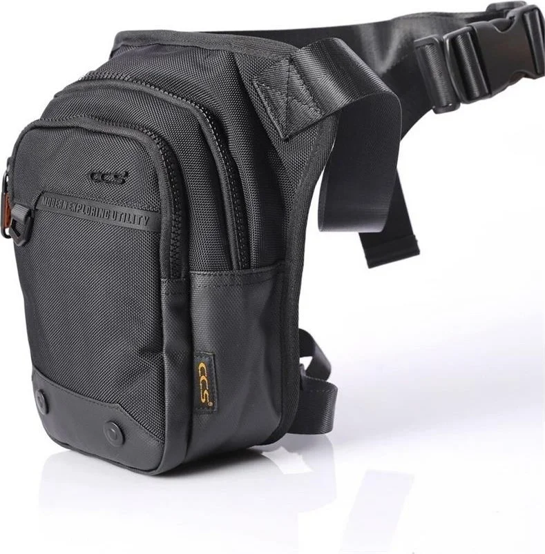 S-Invalid Brand Name 31257 Motorcycle Waist Leg Bag Black