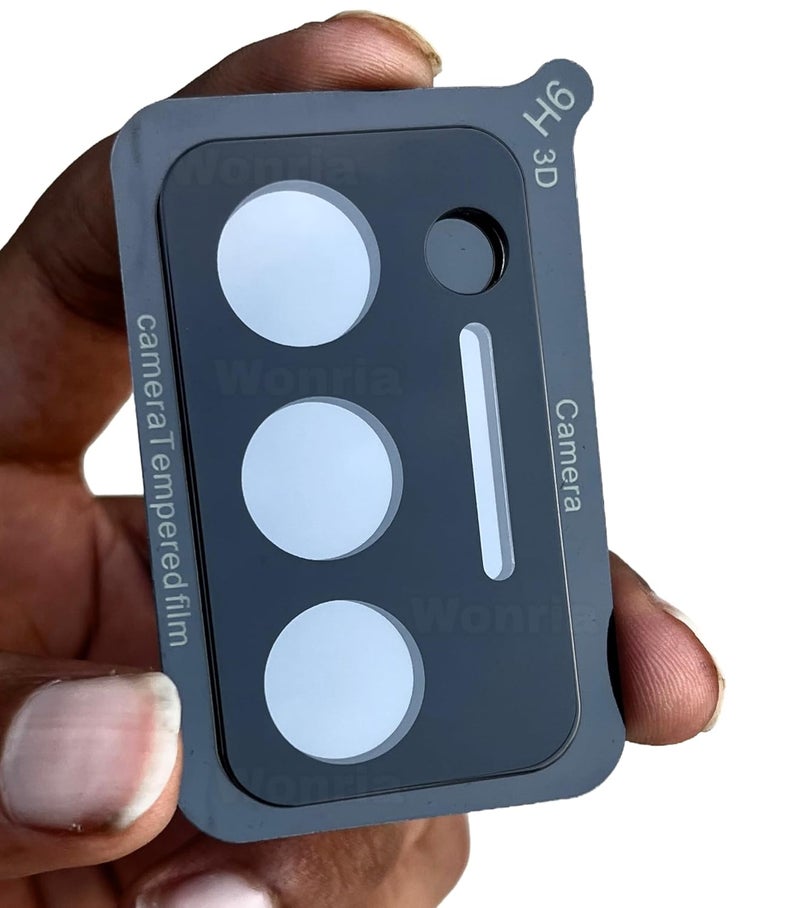 WonRia ® حزمة 1 - واقي عدسة الكاميرا الخلفية لهاتف Redmi 15 5G - واقي زجاج الكاميرا [3D متميز] - أسود - Image 1