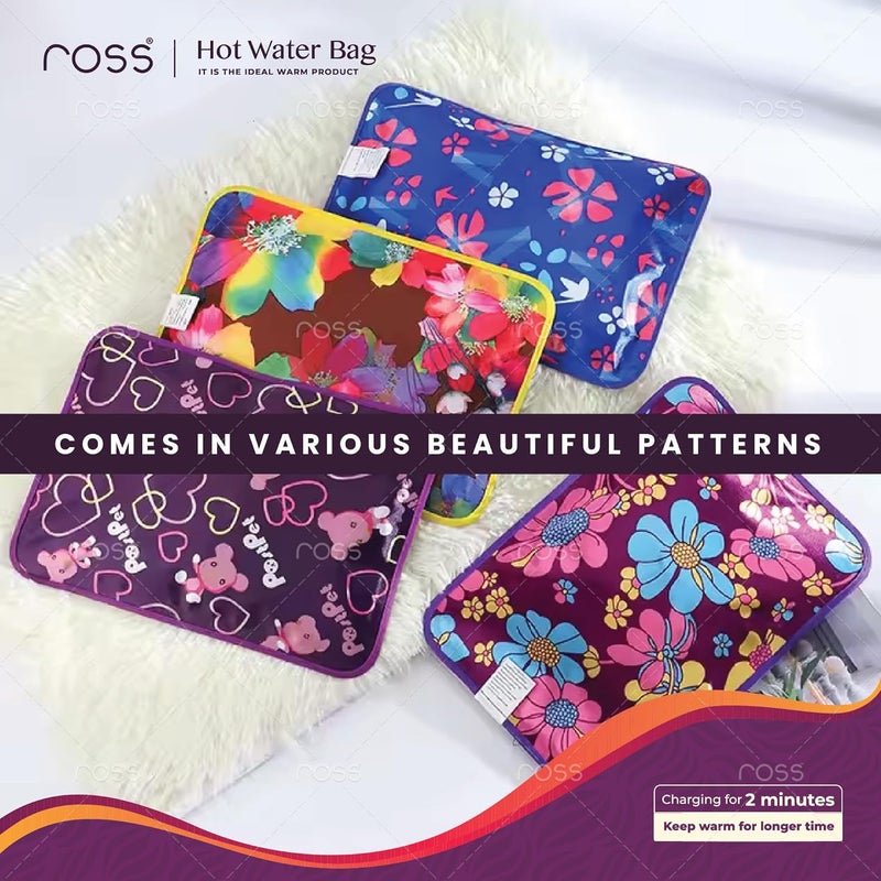 ROSS Electric Hot Water Bag & Heating Pad – Pain Relief Solution with Hand Warmer Pockets, Soft Fabric, Fast Heating, Ideal for Back Pain, Cramps & Winter Comfort (Multicolour) (Multicolor) - Image 4
