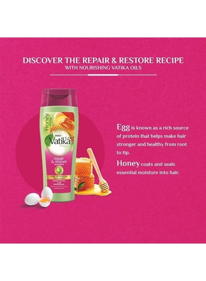 Vatika Naturals Shampoo eliminates and revitalizes hair with honey and egg - 15% discount - 180ml - Image 3