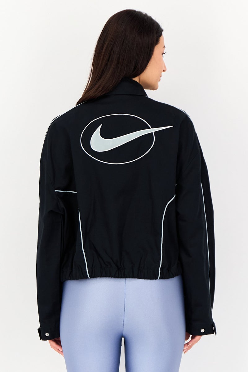 Nike Women Oversized Fit Long Sleeve Outdoor Track Jacket, Black - Image 2