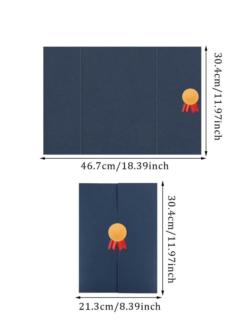NIBEMINENT Certificate Holders 12 Pack Navy Blue for Award Diploma Holder Paper with Medal Covers Graduation Awards - Image 2
