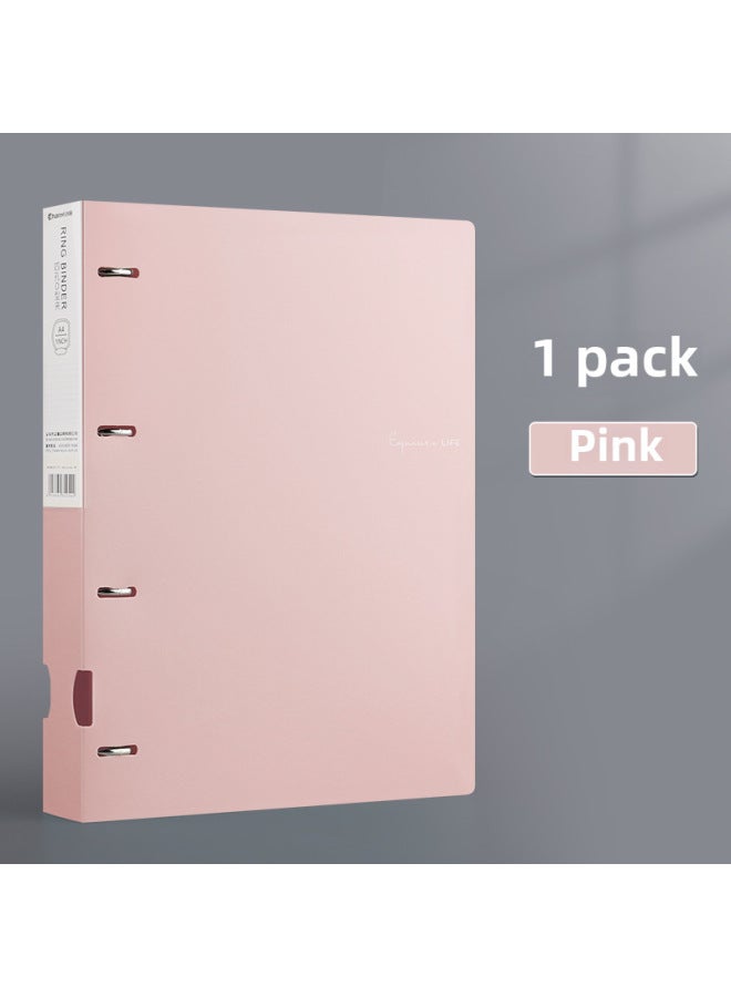 Chuangyi New A4 Loose-leaf Folder Office Information Test Paper Storage Folder 4-hole Fast Labor Folder D-type Punching Folder - Image 1