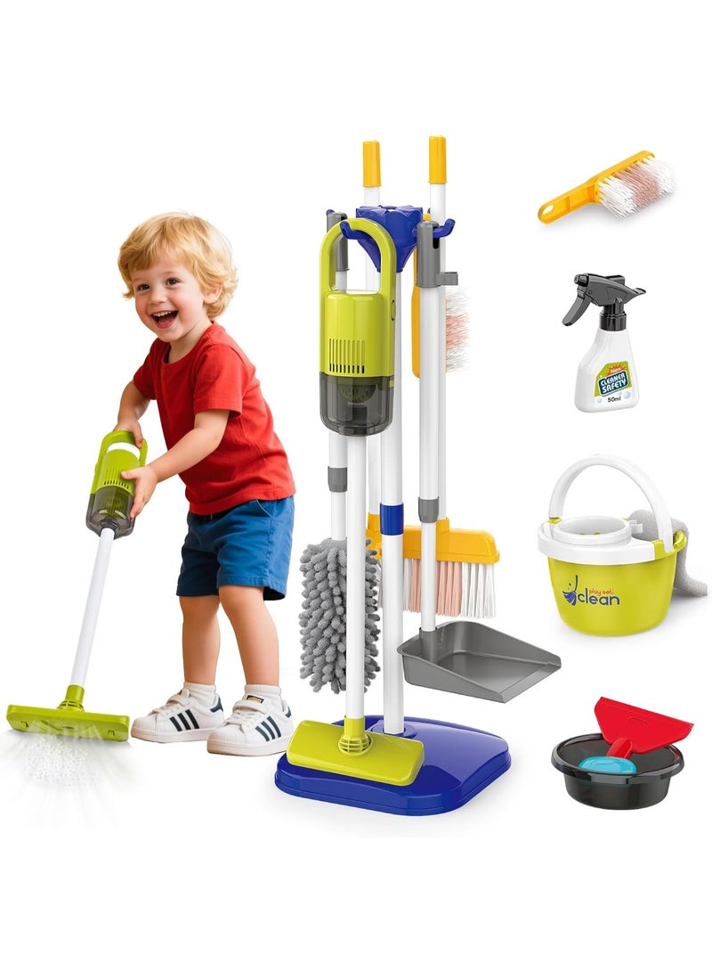 LBMT Kids Cleaning Toy Set, Pretend Play Home Cleaning Playset Incl：Electric Toy Vacuum, Broom and Dustpan Set, Mop,Duster and More,Cleaning Tools Toys for Boys and Girls. - Image 1