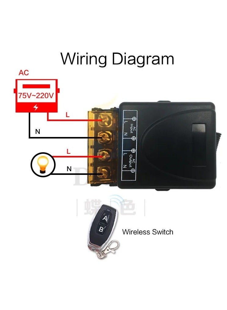 433MHz Universal Remote Control Switch AC 110V 220V 30A 1CH rf Relay Receiver and Transmitter for Electric appliance On/Off - Image 5