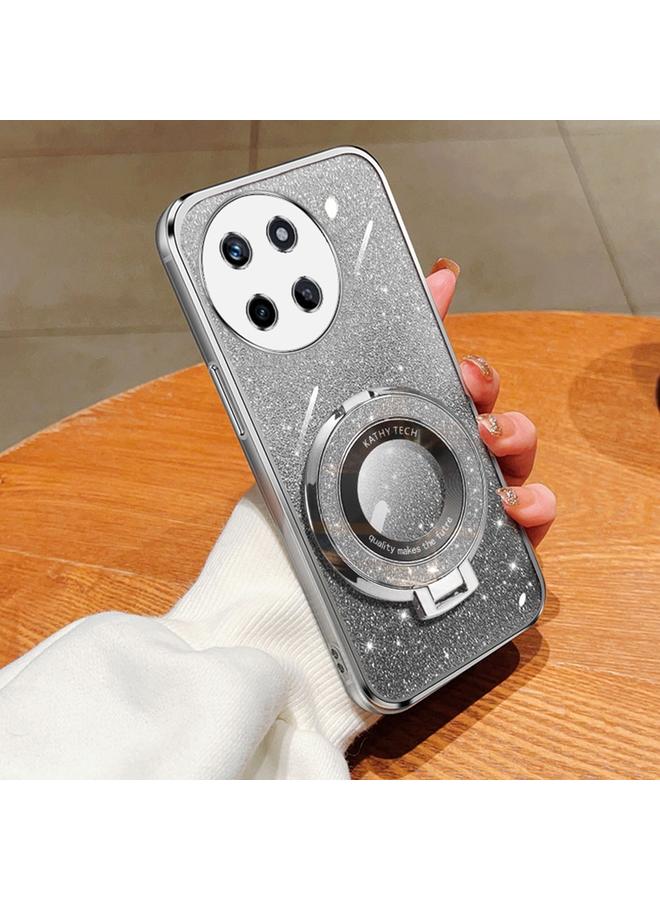 اس-توب جراب لهاتف Realme 11 4G مطلي بطبقة لامعة متدرجة اللون مع حامل دائري من مادة TPU - Image 1