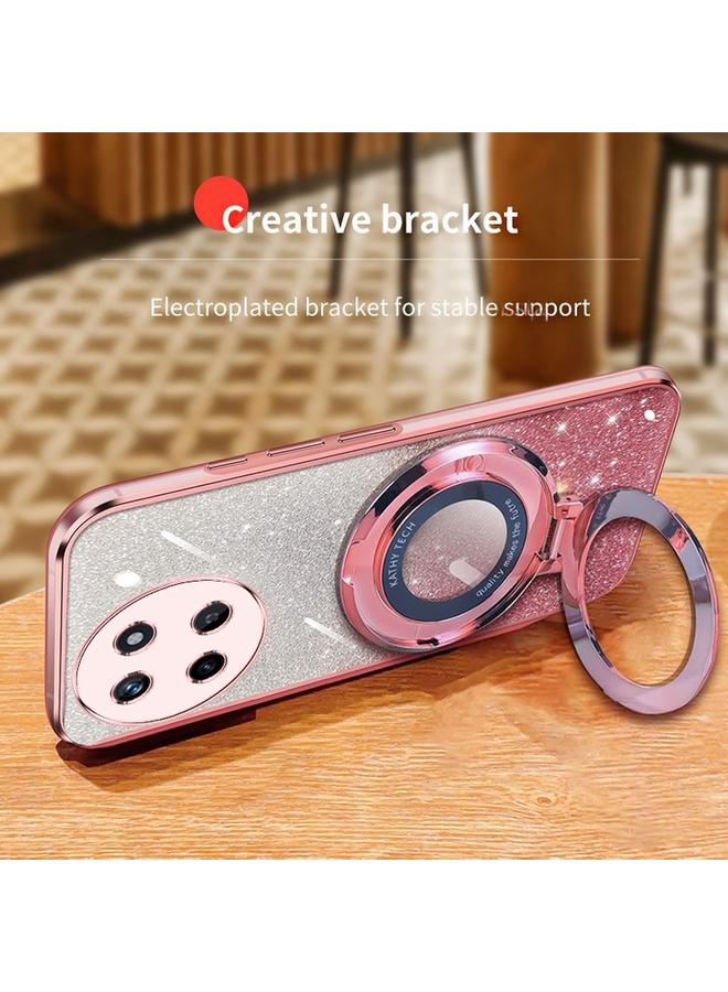 اس-توب جراب لهاتف Realme 11 4G مطلي بطبقة لامعة متدرجة اللون مع حامل دائري من مادة TPU - Image 5