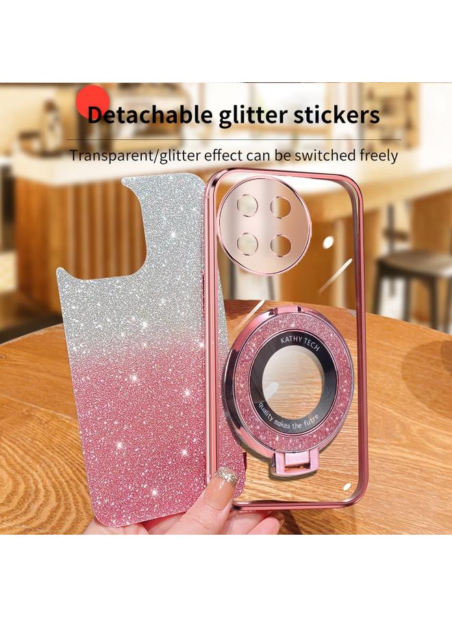 اس-توب جراب لهاتف Realme 11 4G مطلي بطبقة لامعة متدرجة اللون مع حامل دائري من مادة TPU - Image 4