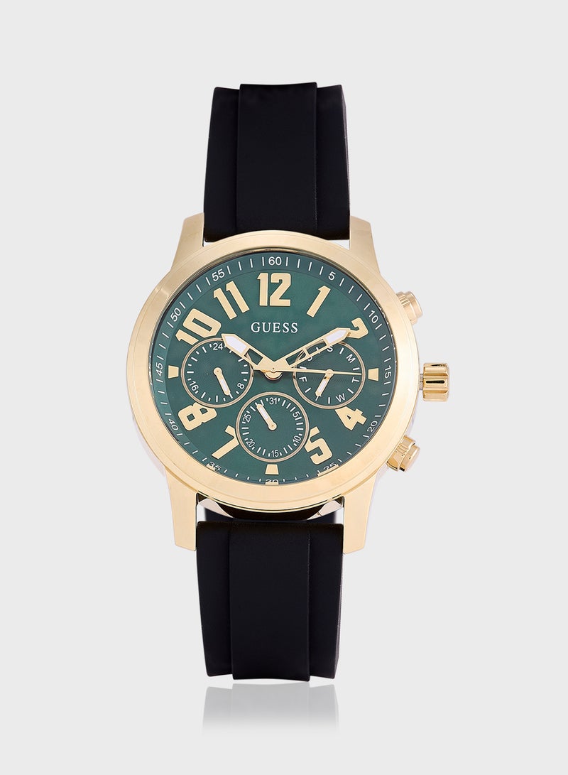 GUESS Parker Leather Strap Analog Watch  - Image 1
